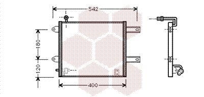 VAN WEZEL Конденсатор, кондиционер 58005177